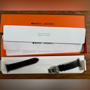 Apple Watch Hermès Single Tour 45 mm Deployment Buckle in Ebene